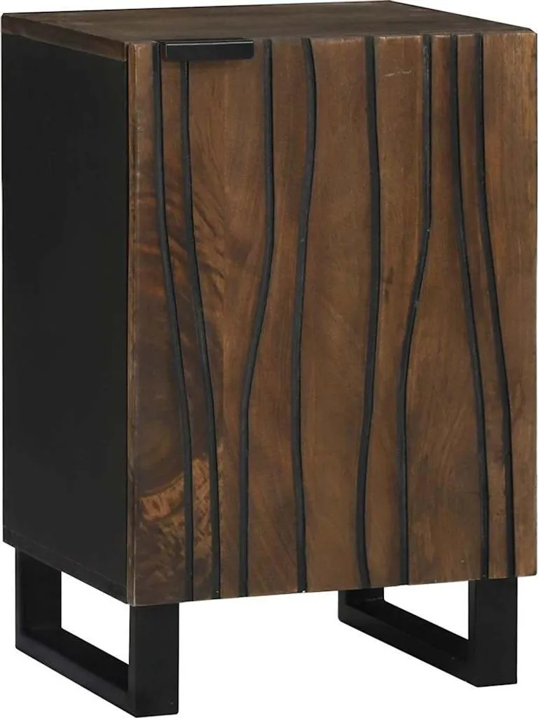 SYFAX™ Armadio per Lavabo da Bagno con porta Noce 38 x 33,5 x 58 cm