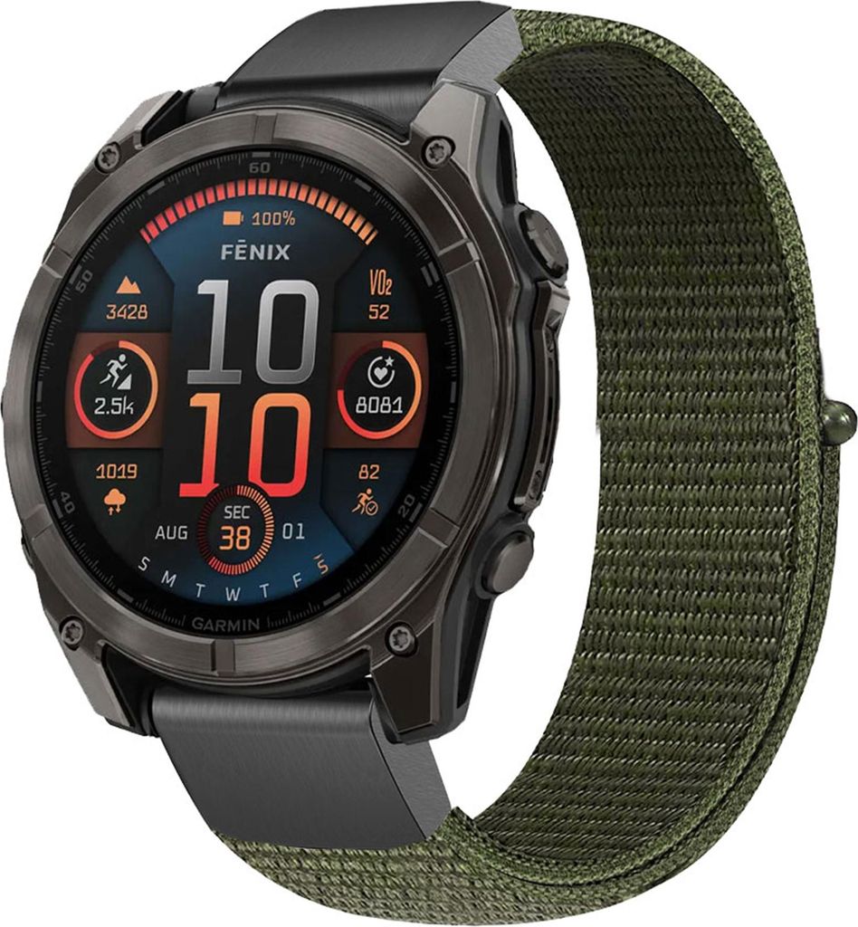 imoshion QuickFit Nylon Armband - Garmin 22 mm Anschluss - Größe L/XL - Grün