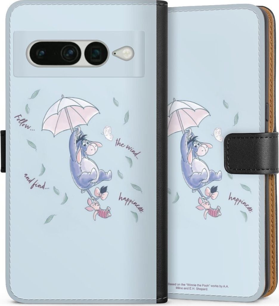 DeinDesign Klapphülle für Google Pixel 7 Pro Handytasche Lederhülle Tasche Disney Offizielles Lizenzprodukt Winnie Puuh I-Aah