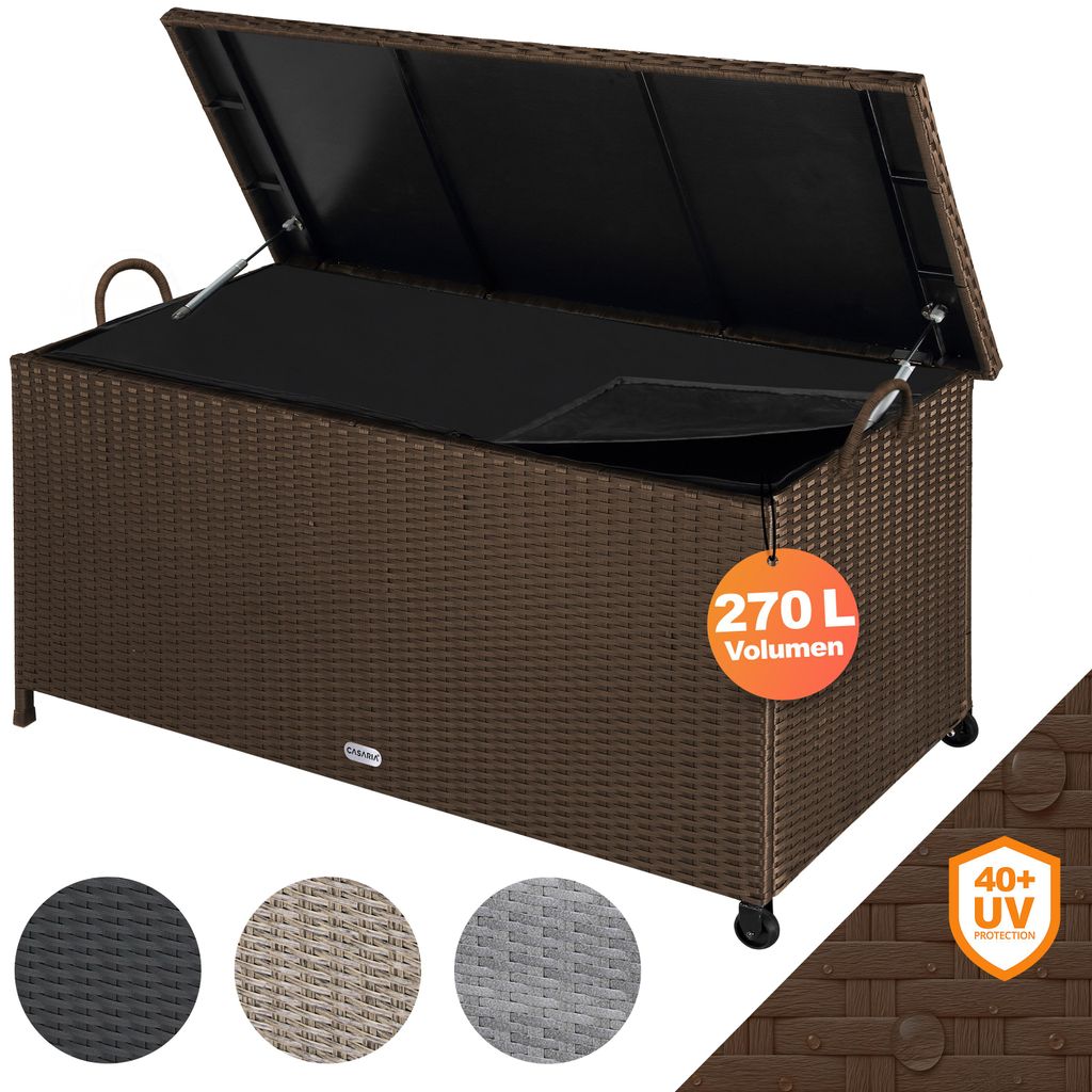 CASARIA® Zahradní box polštářový box s kolečky 270L úložný Obrázek produktu 