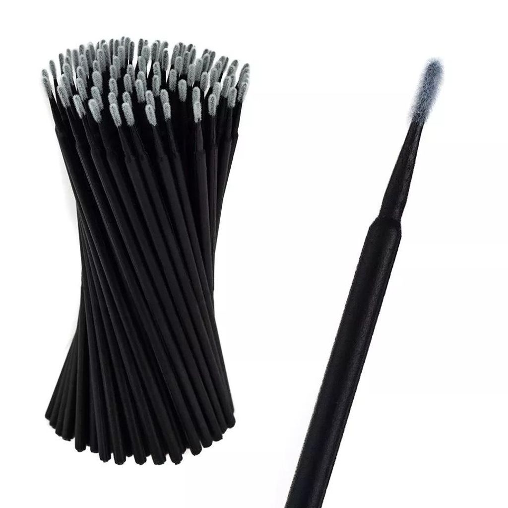 Microbrush Wimpernapplikatoren 100 Stück in einer Tube Schwarz 2mm