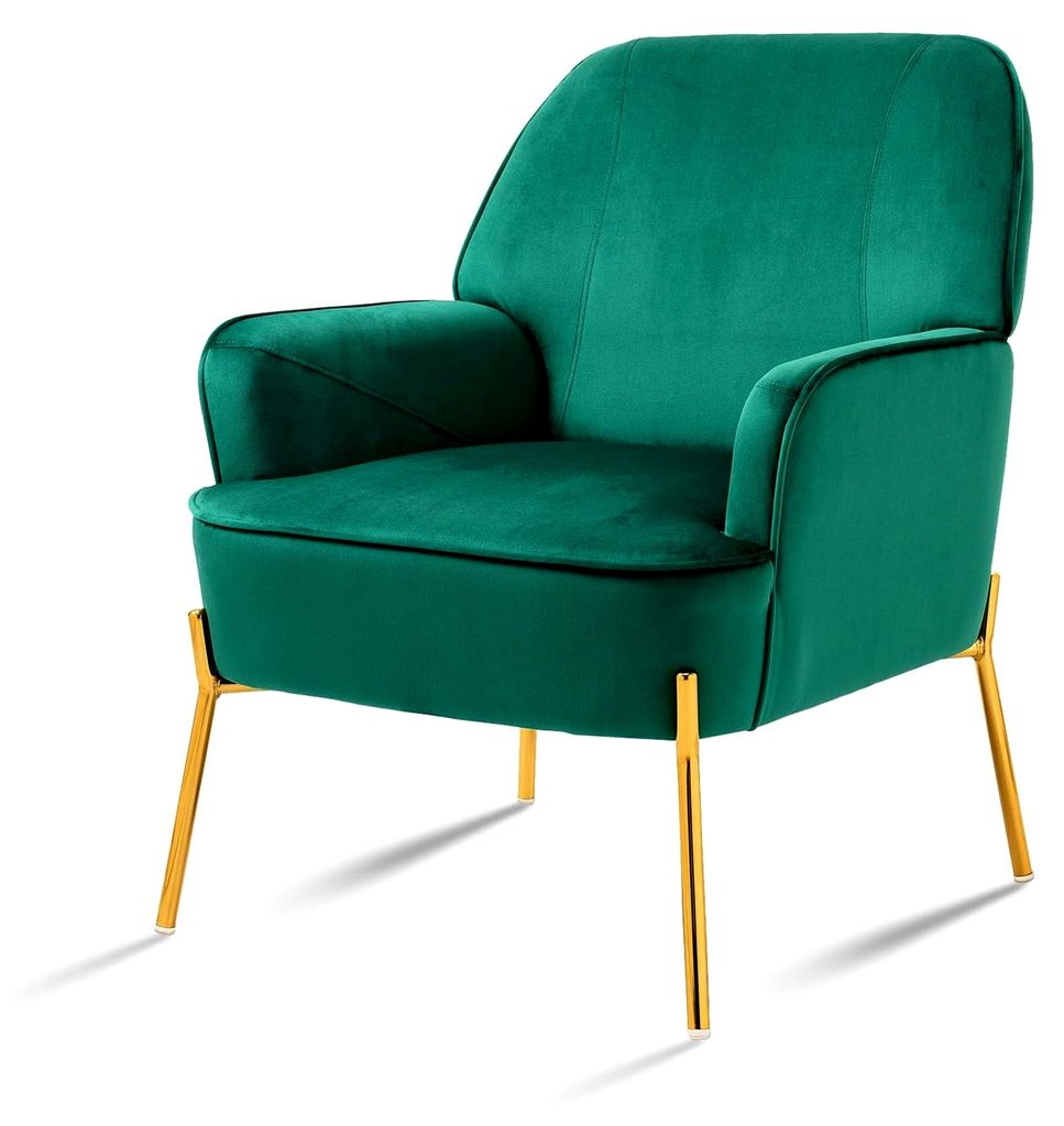 Sessel Wohnzimmer Samt, Moderner Loungesessel, Getufteter Polstersessel, Bequemer Sessel für Schlafzimmer, Wohnzimmer und Balkon