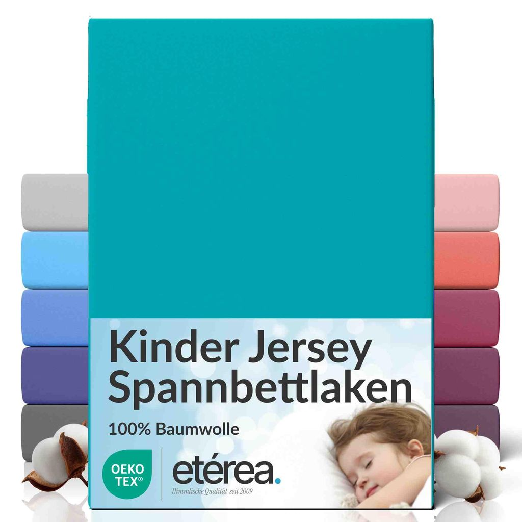 Jersey Spannbettlaken 60x120 - 70x140 cm, 100% Baumwolle Produktbild 