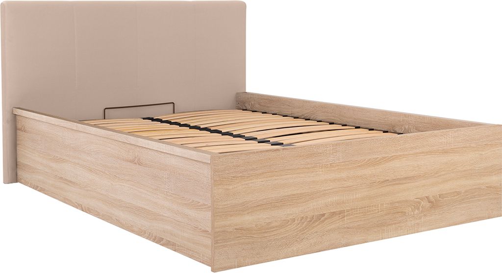 Bett mit Bettkasten 140x200cm Holzoptik