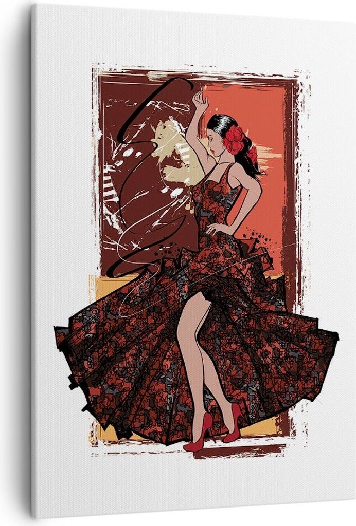 Bild auf Leinwand - Leinwandbild - Einteilig - Tanz Tänzer - 50x70cm - Wand Bild - Wanddeko - Wandbilder - Leinwanddruck - Kunstdruck - Wanddekora...