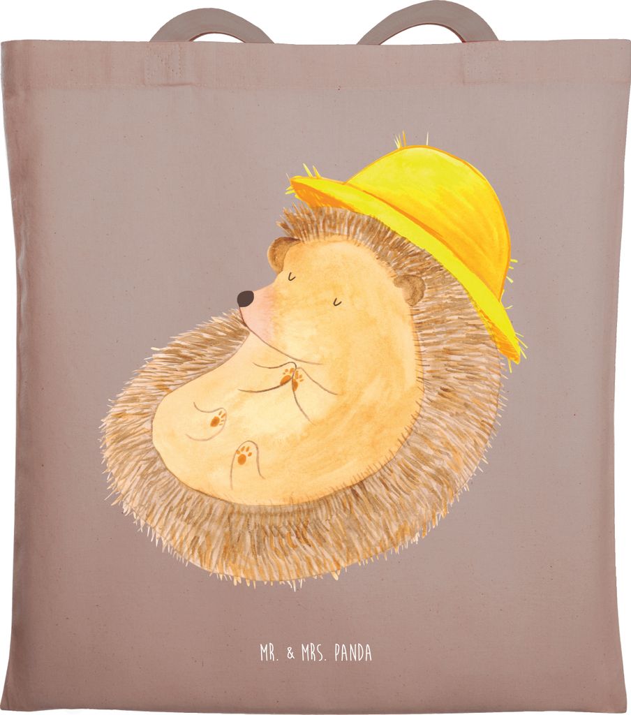 Mr. & Mrs. Panda Shopping Tasche Igel Beten - Braun Pastell Produktbild 