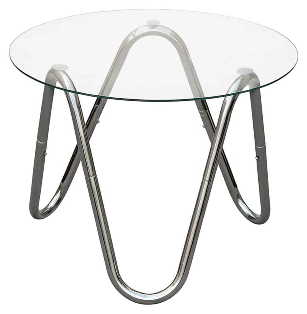 Leitmotiv - Beistelltisch Ventana Round - Chrom - Ø50cm