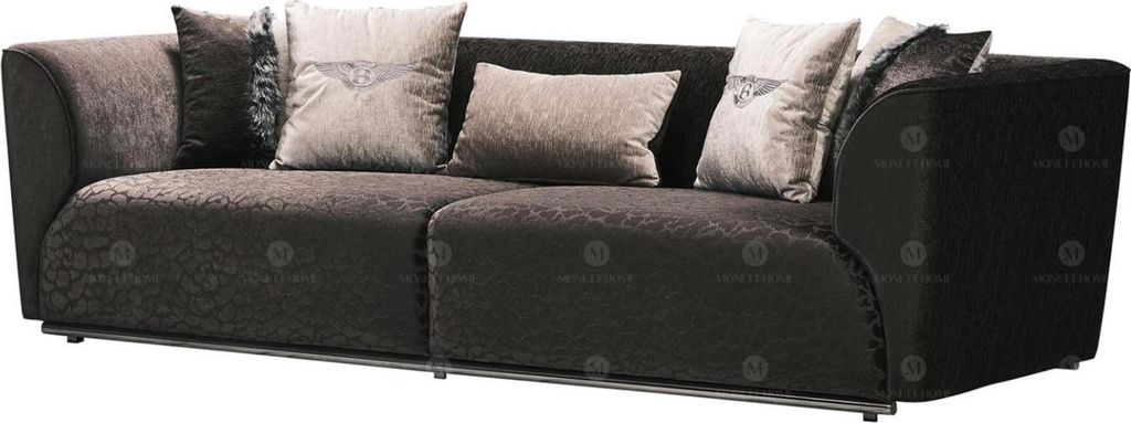 Dreisitzer Sofa 3 Sitzer Polstersofa Stoffsofa Moderne Sofas Schwarz
