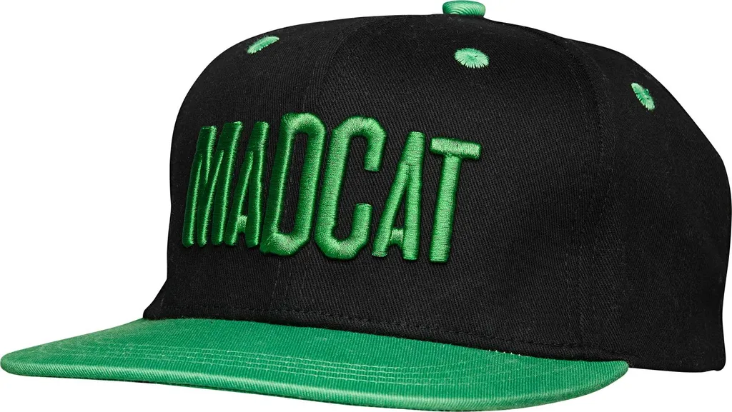 Casquette Visière Plate Madcat Skull Vert pour Homme Accessoire Mode