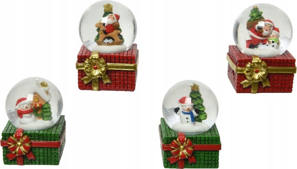 Schneeball mit Weihnachtsmann Weihnachtsfigur 5 x 6,5 cm 1pc