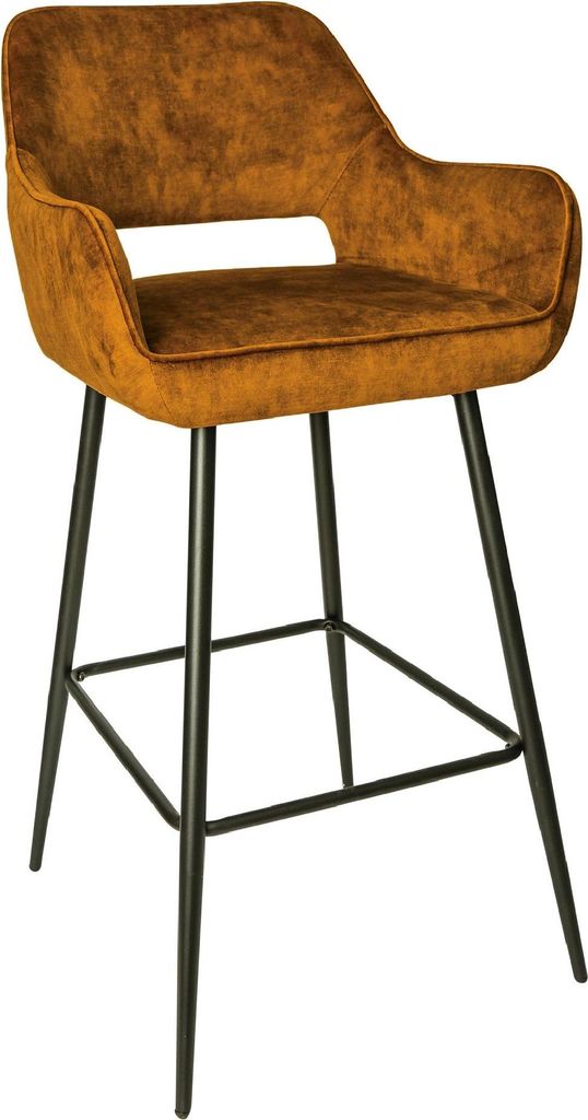 PTMD - Barhocker Fallon - Schwarz - 61 x 53 x 105 cm