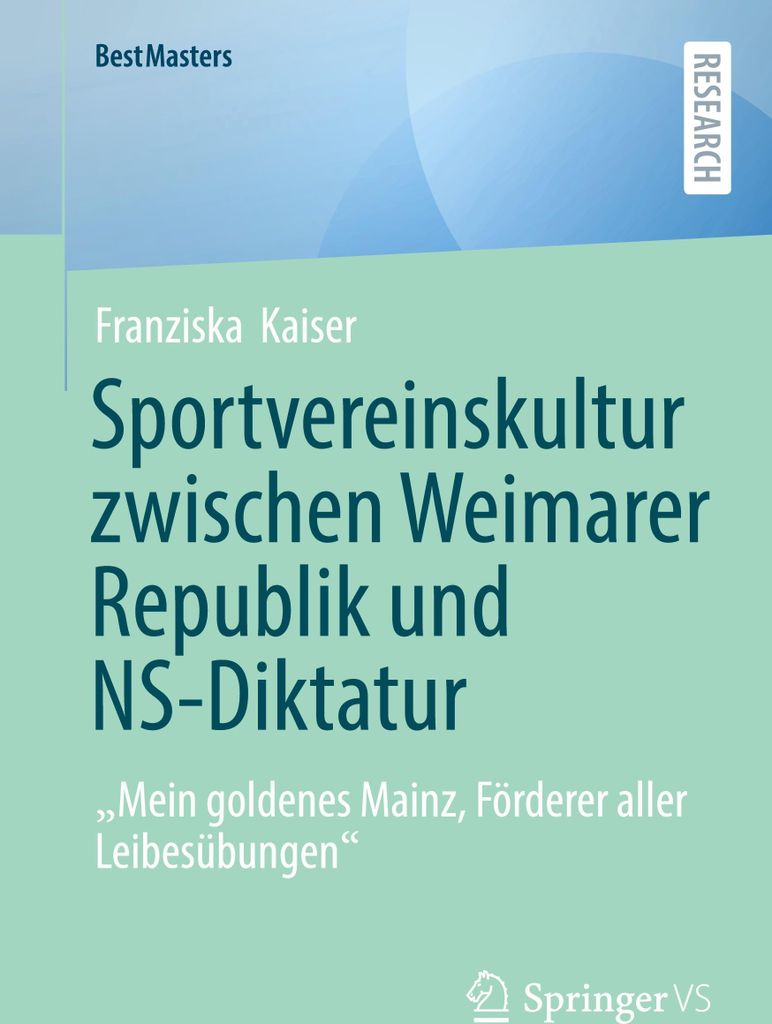 Sportvereinskultur zwischen Weimarer Republik und NS-Diktatur