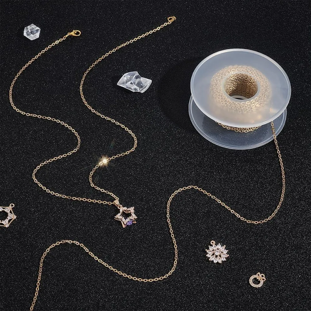 Chaîne maille Coreana dorée 2mm pour création de bijoux DIY - 10m RVS
