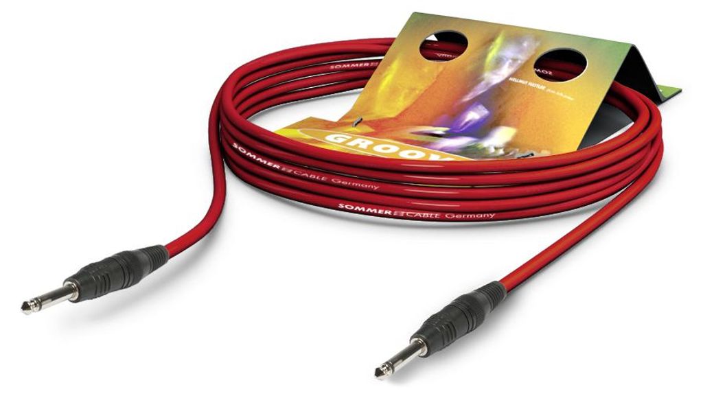 Instrumentenkabel Tricone MKII, 1 x 0,22 mm² | Klinke / Klinke, HICON | 6,00m | rot
