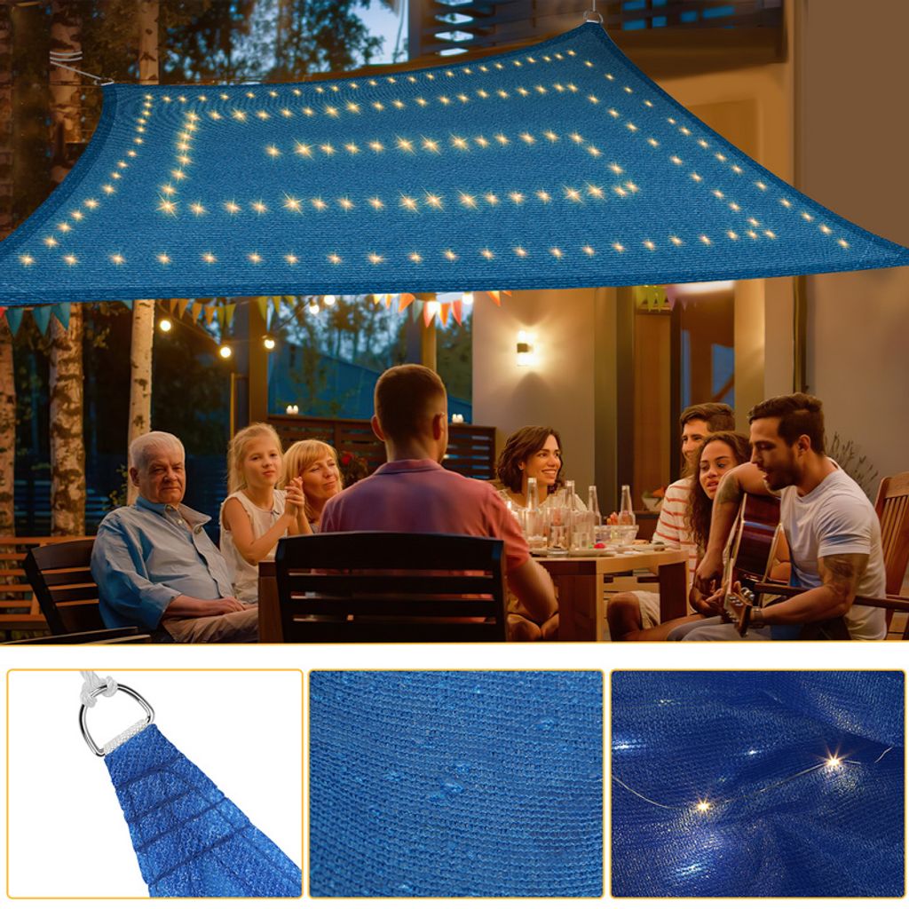 Jopassy Solar Sonnensegel LED Lampe 300 x 200 Kaufland.de