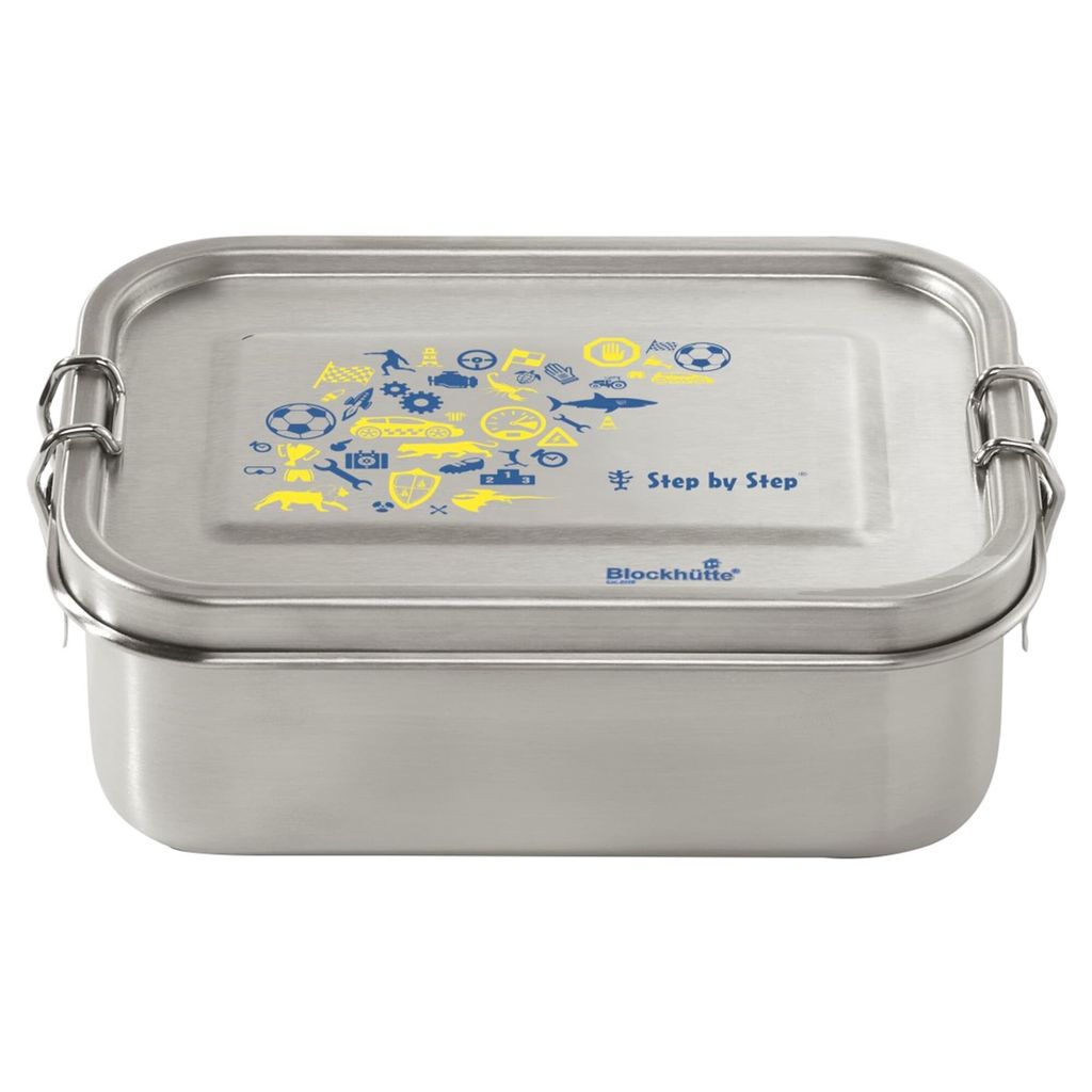 Step by Step Stainless Steel Lunchbox Blue & Yellow Produktbild 