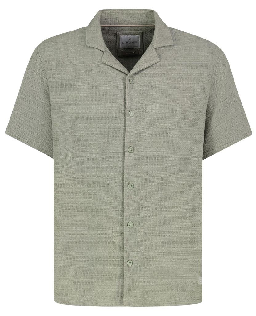 EIGHT 2 NINE Bequemes Kurzarmshirt V-Ausschnitt Unifarben Casual Größe: M