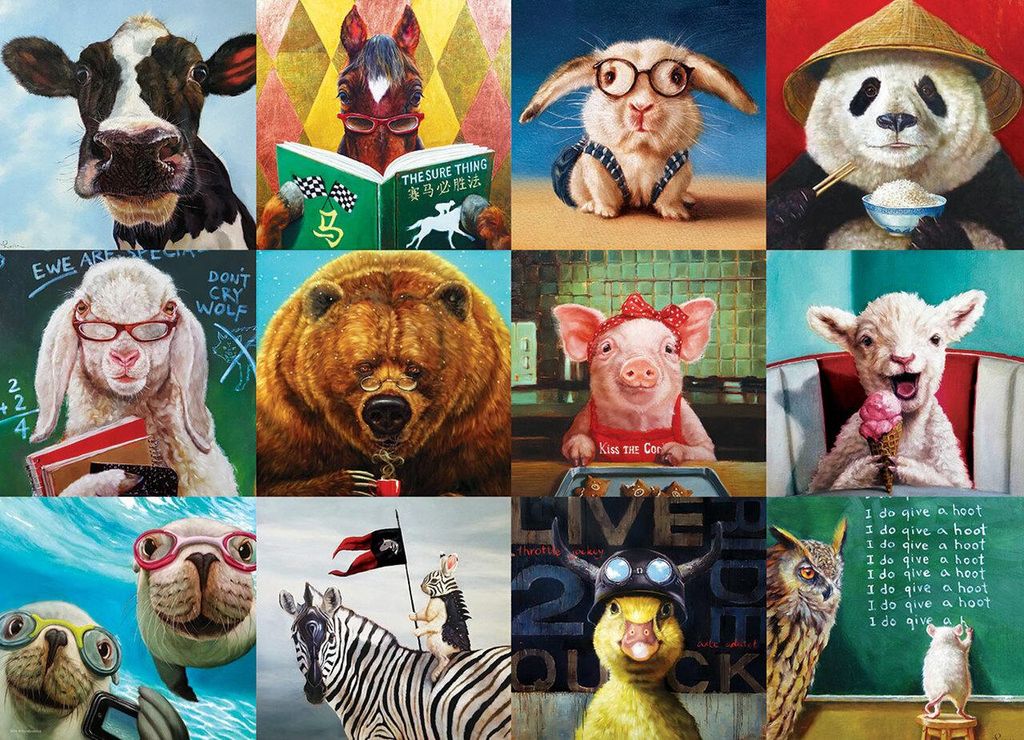 EUROGRAPHICS Puzzle Lustige Tiere 1000 Teile