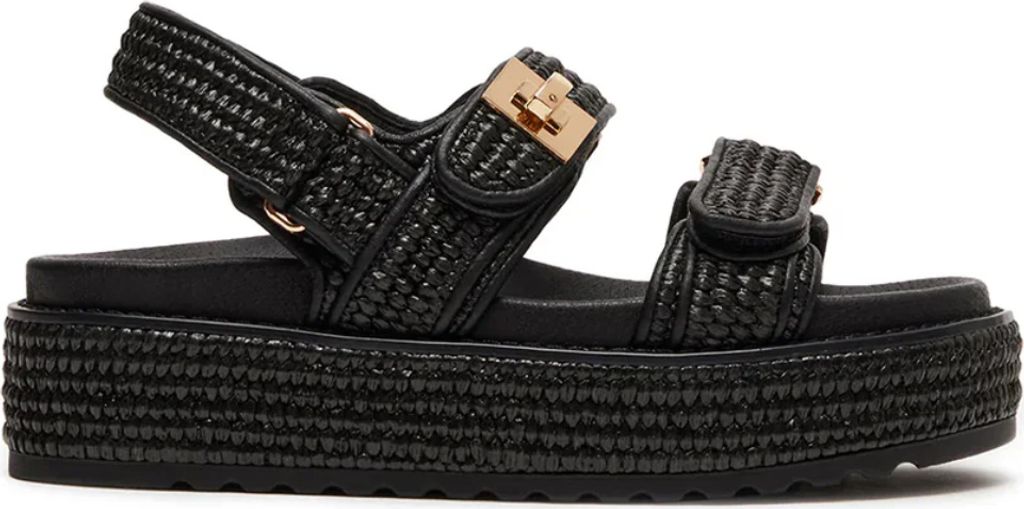 Steve Madden Bigmona Sandalen Plat - Zwart - Maat 36