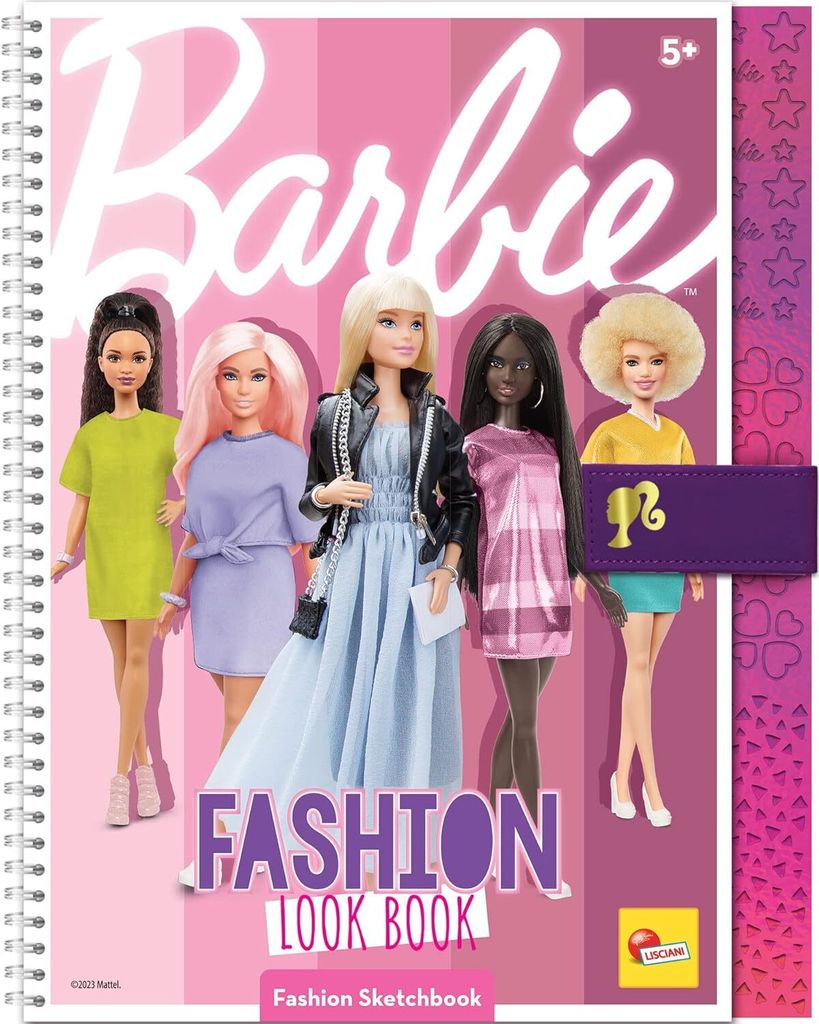 Lisciani 12677 - Barbie - Fashion Trend Look Book Kreativset Malbuch Kreativbuch für Mädchen