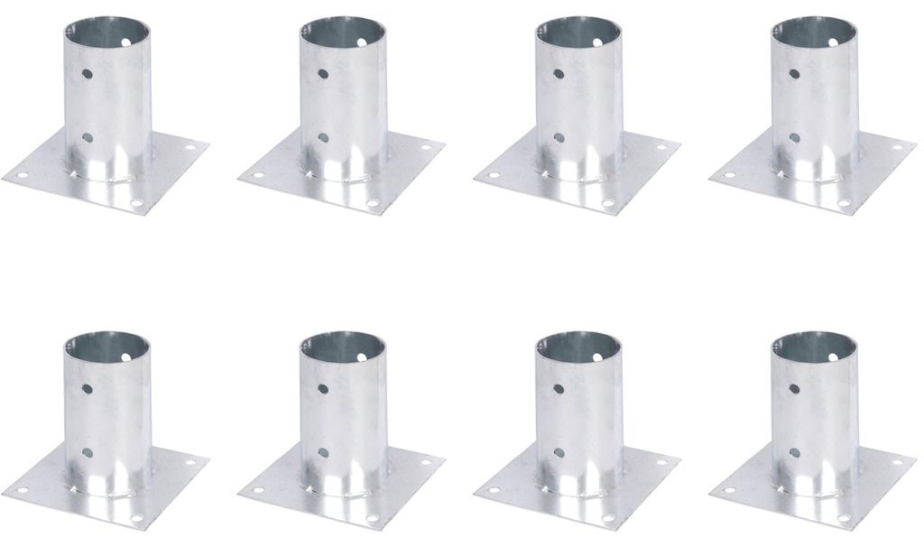 Alberts 8 x Aufschraubhülse für Rundholzpfosten, Ø81 mm, Produktbild 