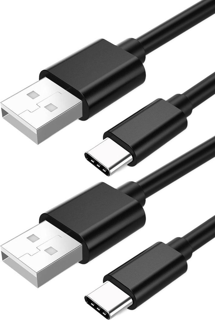 2x Schnell-Ladekabel USB-C 1.5m schwarz für Samsung Galaxy A55 A54 A35 A34 A25 A23 A15 A14 A13 A04s A03 A03s 5G USB A zu USB Typ C