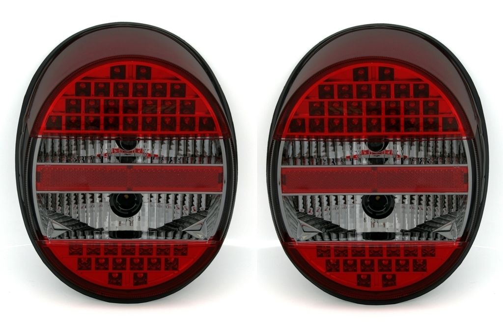 LED RÜCKLEUCHTEN SET für VW KÄFER 1303 8/73-12/85 in ROT SMOKE HECKLEUCHTEN