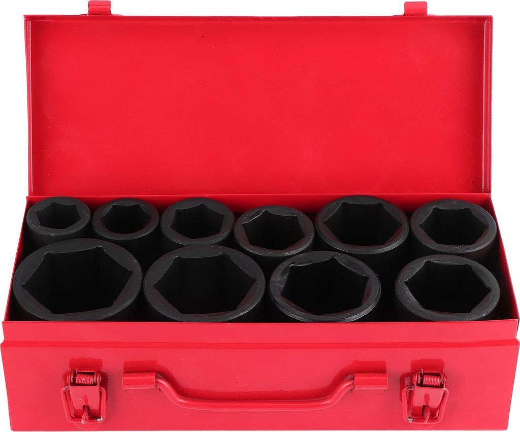 10pcs Metric Deep Impact Socket 3/4in-Laufwerk 6-Punkte-Tragbare Autoauto-Werkzeug-Set 22-50 mm