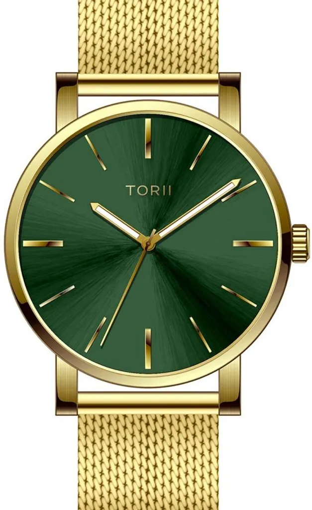 Montre homme TORII G45GG.FG en acier inoxydable avec cadran vert sapin