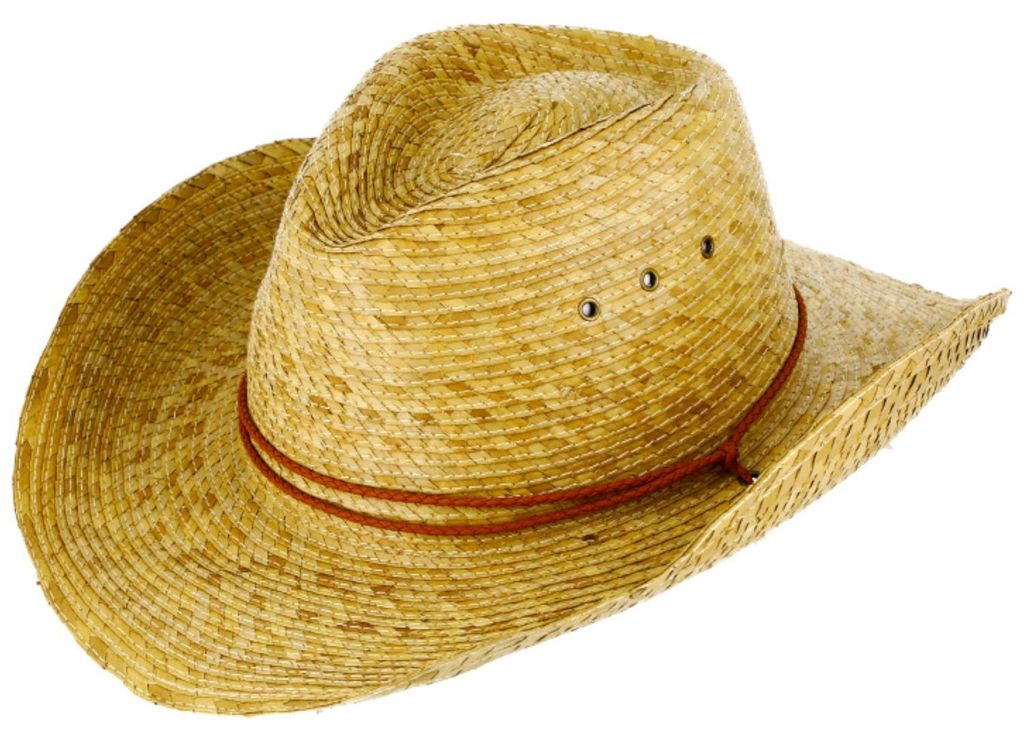 Fiebig Western Strohhut mit Kinnband und UPF 50+ in beige