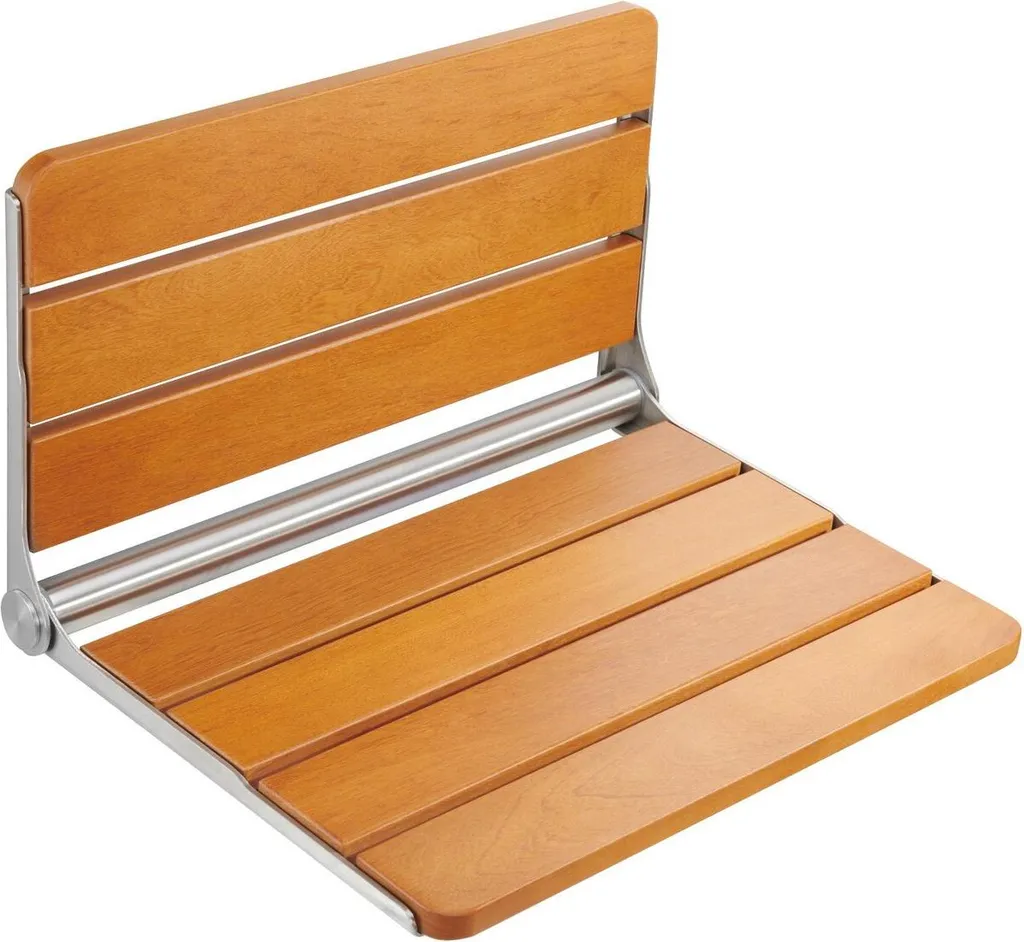 Sécurisez votre douche avec ce banc mural en teck pliant ultra robuste