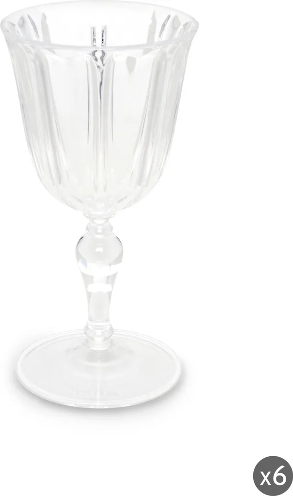 Excelsa Set di 6 bicchieri Country in plastica 25 cl trasparente