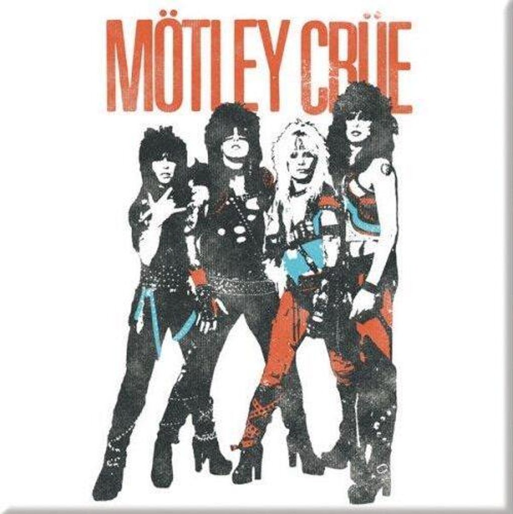 Motley Crue - Kühlschrank-Magnet "World Tour", Vintage RO8987 (Einheitsgröße) (Weiß/Bunt)
