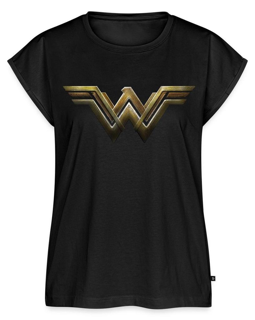 Spreadshirt Wonder Woman Logo Frauen Casual T-Shirt, XL, Schwarz