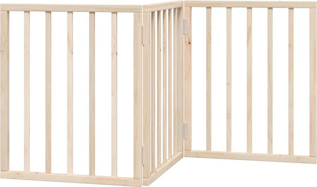 vidaXL Skladací plot pre psov 3 panely 150 cm topoľové Obrázok produktu 