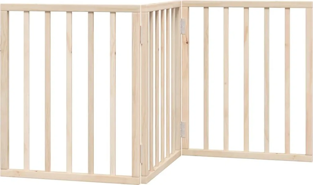 Cancelletto Cani vidaXL 3 Pannelli 150cm - Legno Pieghevole Senza Fori