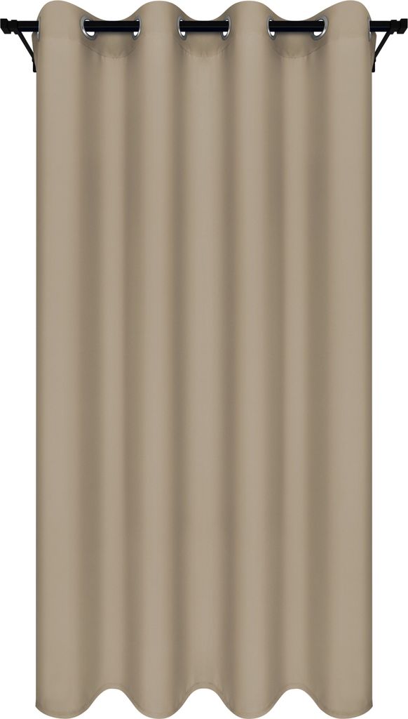 Blickdichte Gardine mit Ösen, Fertig Vorhang, Maße: 140x260 Produktbild 