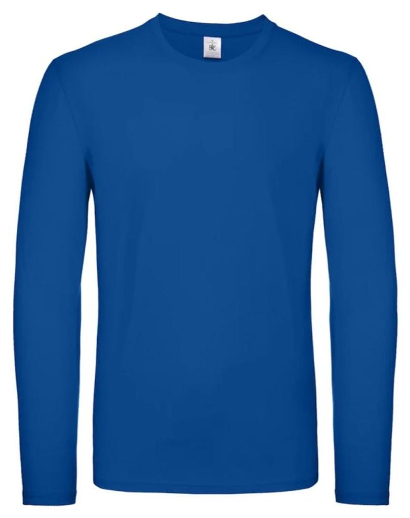 B&C - "#E150" T-Shirt für Herren, Langärmlig LT6297 (L) (Königsblau)