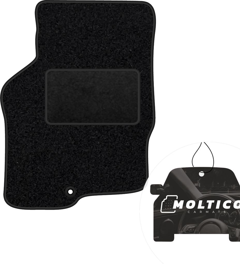 moto-MOLTICO Fahrer Fußmatte Auto Velours Fahrerseite Autoteppiche Schwarz Fahrermatte 1-teilig passend für Mitsubishi Galant 1996-2006