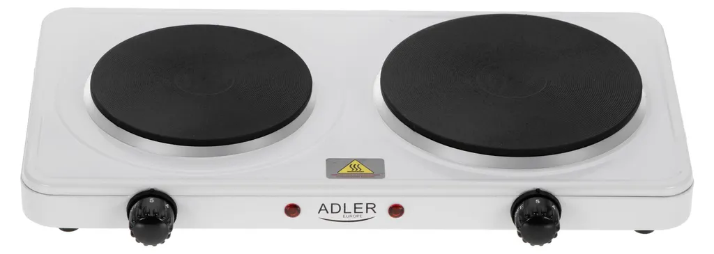 Réchaud électrique Adler 2 Feux Compact 2500W - Double Plaque de Cuisson