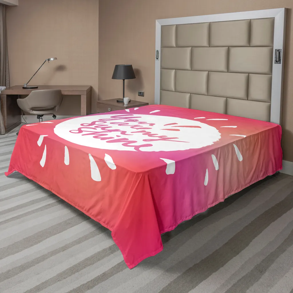 Drap de lit doux et confortable motif Toi et Moi marron 244x205 cm
