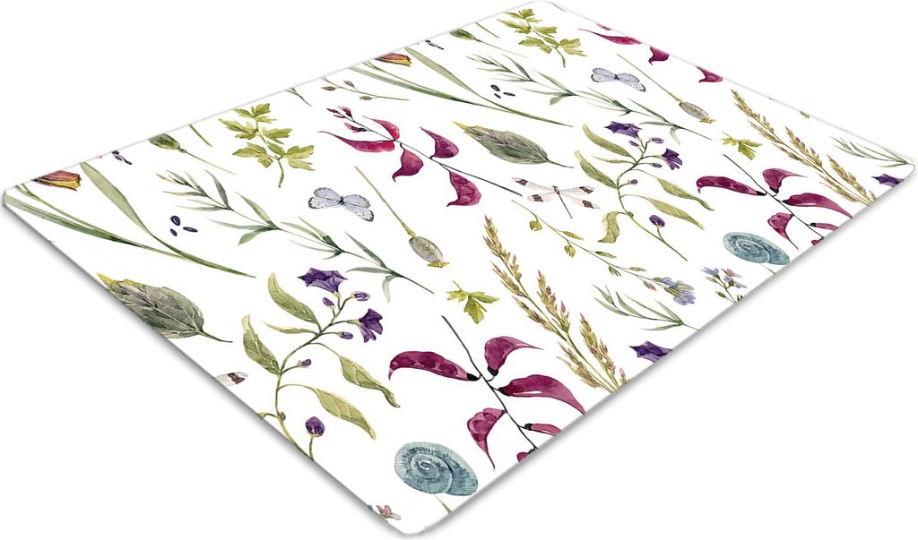 Stuhlunterlage Bürostuhlunterlage 120 cm x 90 cm Bodenmatte Bürostuhlunterlage - Botanische Blume.
