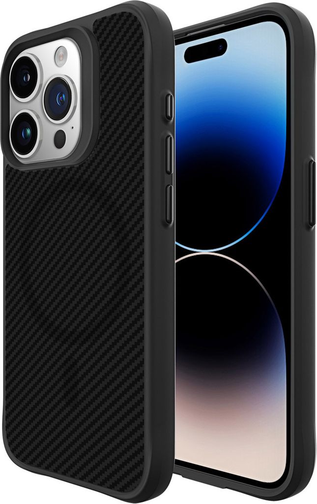 imoshion Rugged Hybrid Carbon Case mit MagSafe iPhone 15 Pro Max - Schwarz