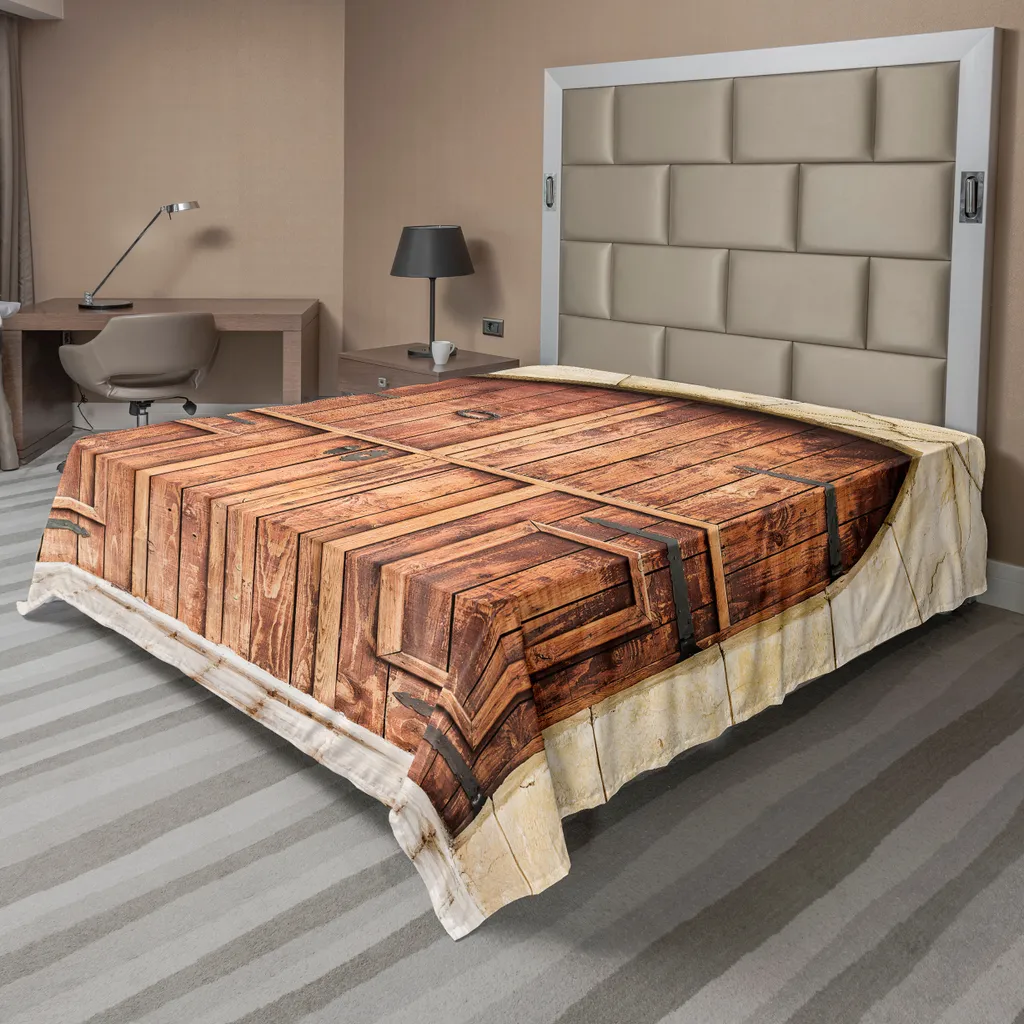 Offerta Lenzuolo Matrimoniale ABAKUHAUS - Stampa Pietra e Legno 266x260