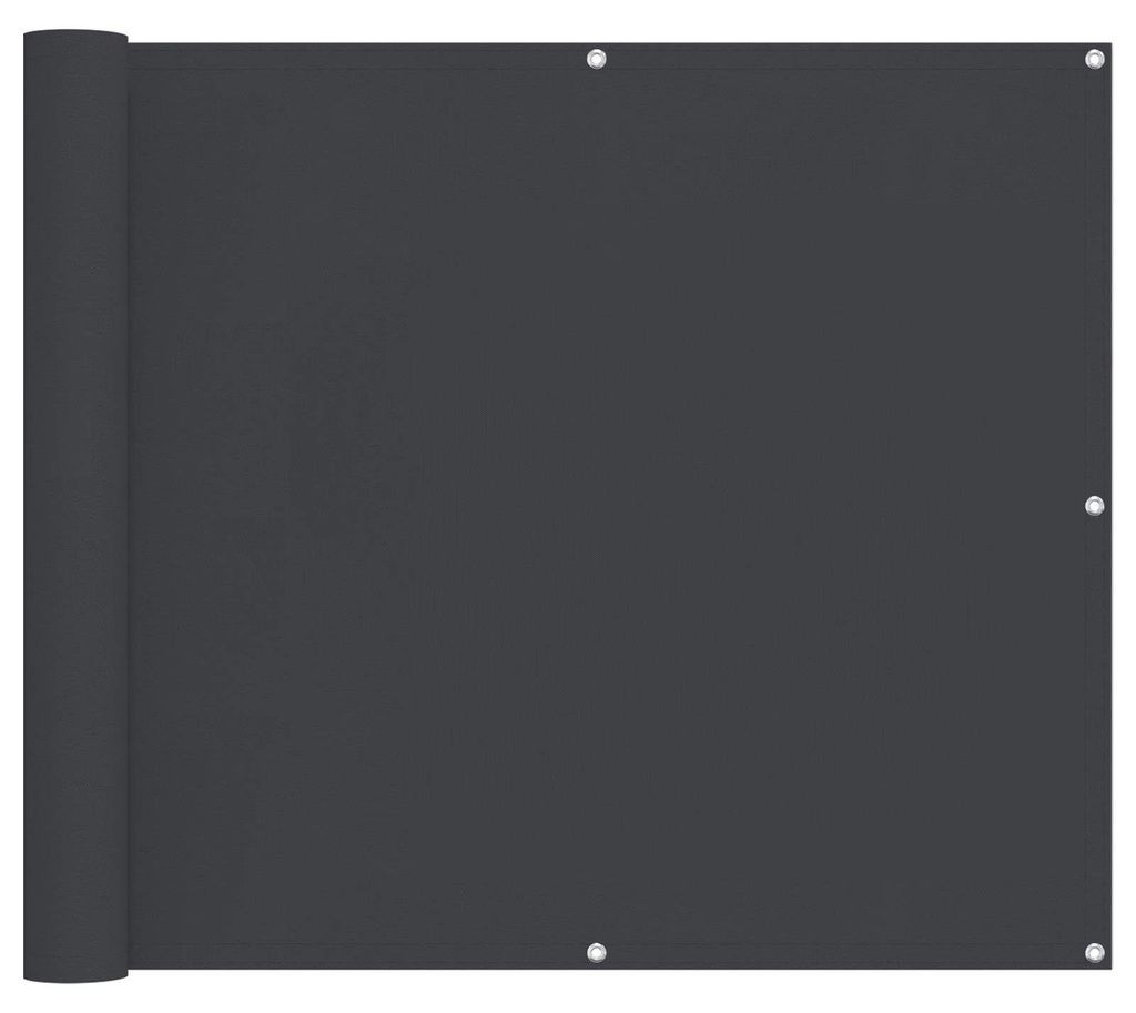 vidaXL Balkonsichtschutz Schwarz 100 x 700 cm Oxford-Stoff