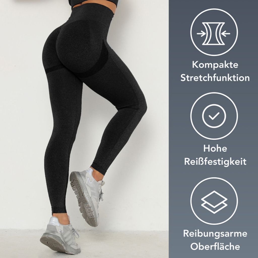 Go Wear Damen-Leggings – perfekte Passform & hoher Bund für Alltag, Sport & Freizeit, Bekleidung Farbe:Black, Bekleidung Größe:L