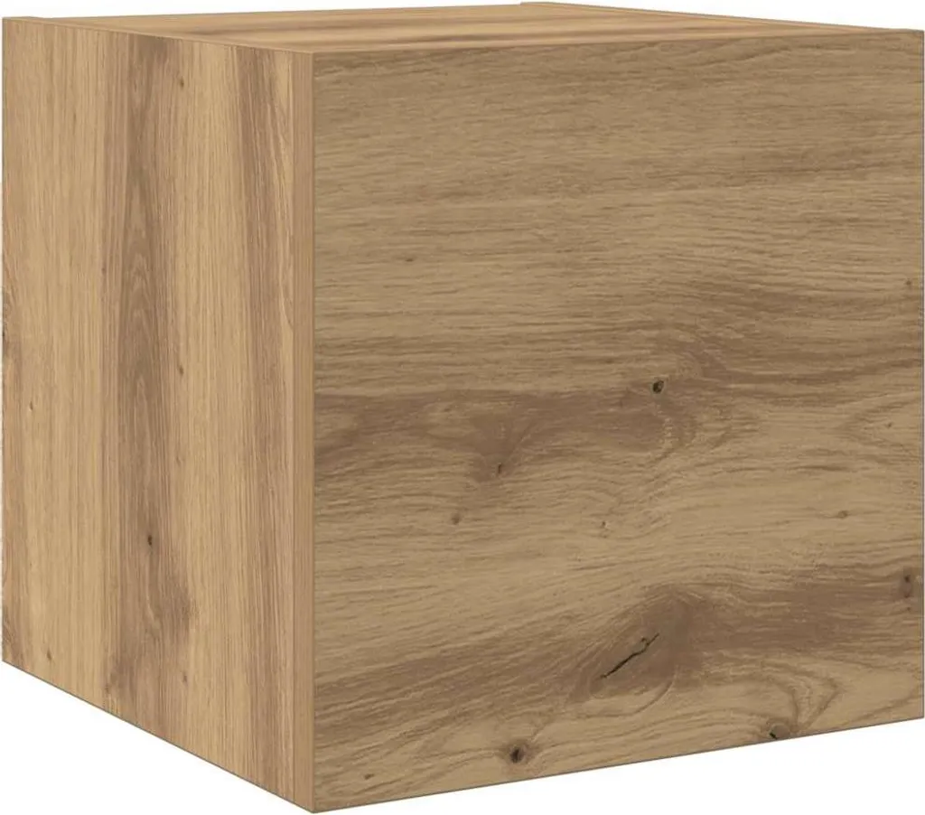 Meuble Multimédia 160 cm pour Grand Écran, Lot de 6 Modules Marron Chic - 6