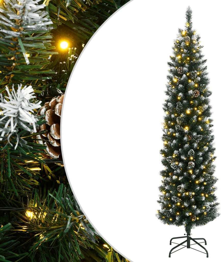 Maison Exclusive - Künstlicher Weihnachtsbaum Schlank 300 LEDs 240 cm