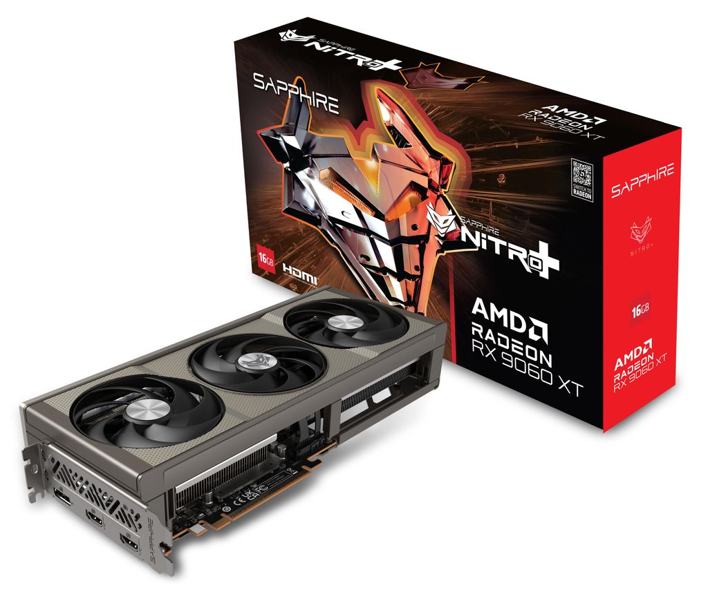SAPPHIRE Radeon RX 9060 XT NITRO+ 16GB, Grafikkarte Produktbild 
