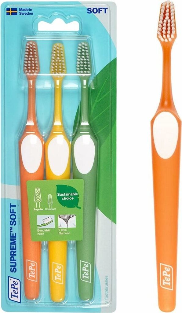 TEPE Supreme Soft Zahnbürste 3er-Mix Produktbild 